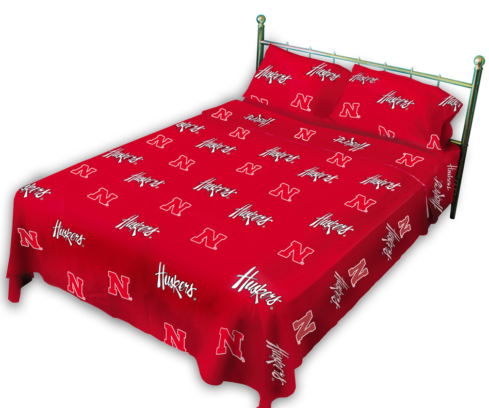 Nebraska Cornhuskers Printed Sheet Set (King)