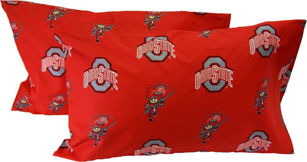 Ohio State Buckeyes King Size Printed Pillow Case (Set of 2)
