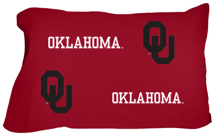Oklahoma Sooners King Size Printed Pillow Case (Set of 2)
