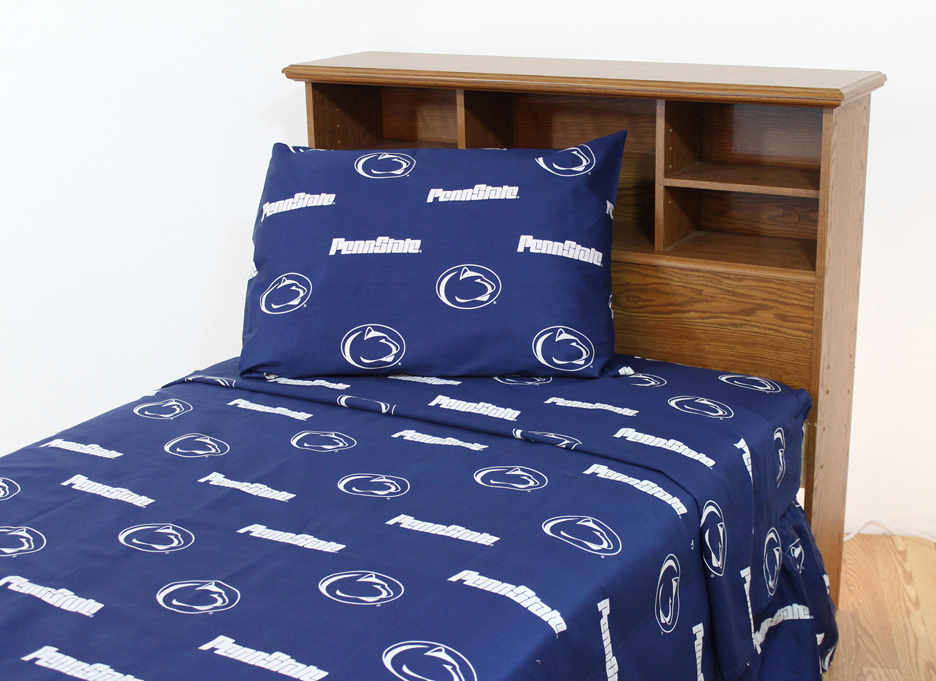 Penn State Nittany Lions Queen Size Printed Sheet Set