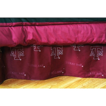 Texas A & M Aggies Printed Dust Ruffle (Queen)