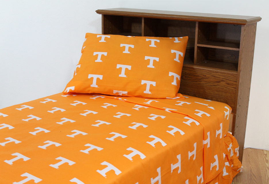 Tennessee Volunteers Twin Size Printed Sheet Set