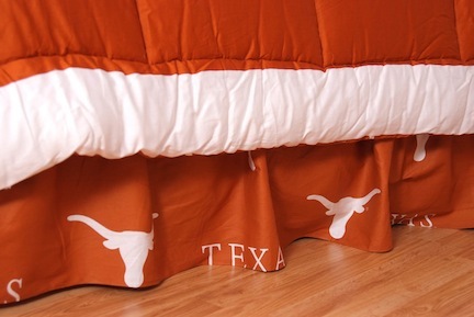 Texas Longhorns Printed Dust Ruffle (Queen)