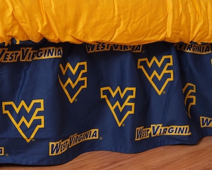 West Virginia Mountaineers Printed Dust Ruffle (Full)