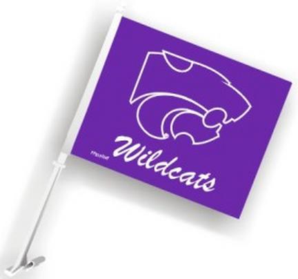 Kansas State Wildcats Car Flags - 1 Pair