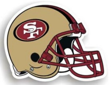 San Francisco 49ers 12" Helmet Car Magnets - Set of 2