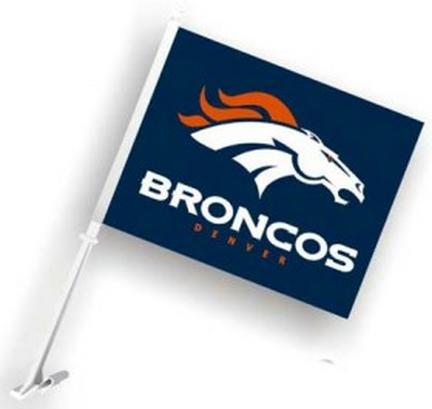 Denver Broncos Car Flags - 1 Pair