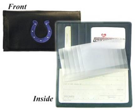 Indianapolis Colts Embroidered Leather Checkbook Cover