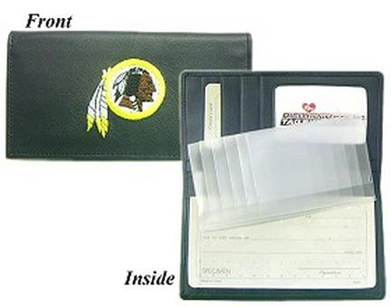 Washington Redskins Embroidered Leather Checkbook Cover