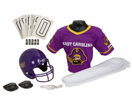 Franklin East Carolina Pirates DELUXE Youth Helmet and Football Uniform Set (Small)