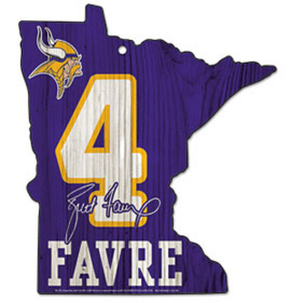 Brett Favre Minnesota Vikings Wood Sign