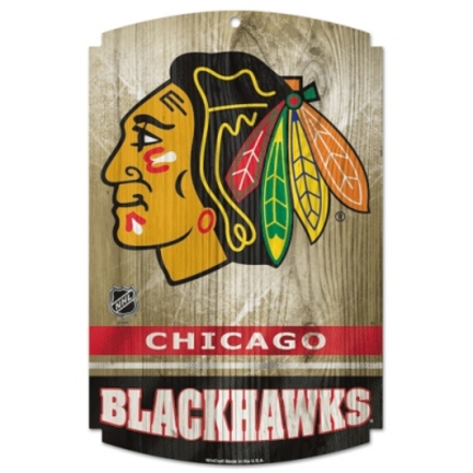 Chicago Blackhawks Wood Sign