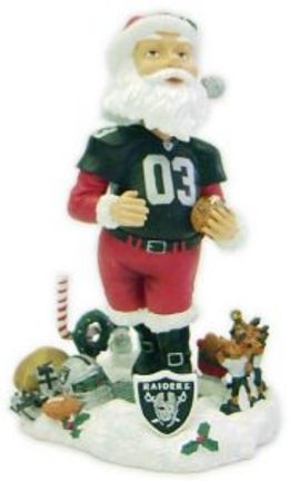 Oakland Raiders Santa Claus Bobble Head Doll from Forever Collectibles