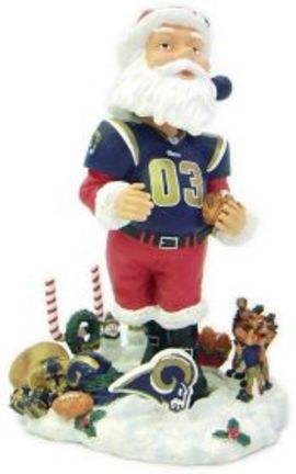St. Louis Rams Santa Claus Bobble Head Doll from Forever Collectibles