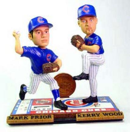 Kerry Wood and Mark Prior Chicago Cubs Limited Edition Alternate Bobble Mate Bobble Head Doll from Forever Collectibles