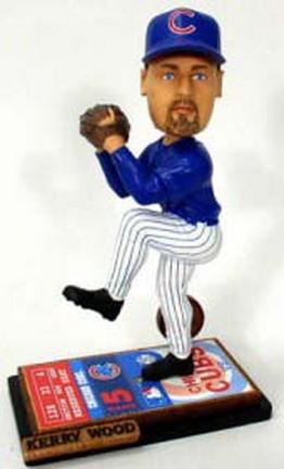 Kerry Wood Chicago Cubs Limited Edition Alternate Ticket Base Bobble Head Doll from Forever Collectibles