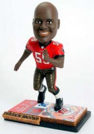 Derrick Brooks Tampa Bay Buccaneers Limited Edition Ticket Base Bobble Head Doll from Forever Collectibles