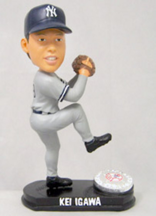 Kei Igawa New York Yankees Limited Edition Platinum Bobble Head Doll (Road) from Forever Collectibles