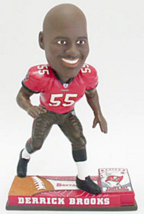Derrick Brooks Tampa Bay Buccaneers On Field Bobble Head Doll from Forever Collectibles