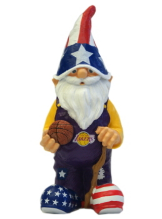 Los Angeles Lakers 11 1/2" Patriotic Garden Gnome
