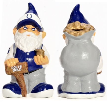 Indianapolis Colts Garden Gnome Coin Bank