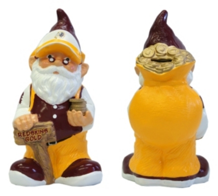 Washington Redskins Garden Gnome Coin Bank