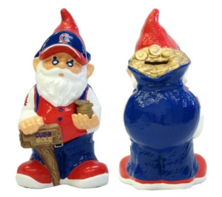 Chicago Cubs Garden Gnome Coin Bank