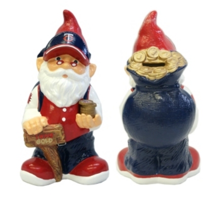 Minnesota Twins Garden Gnome Coin Bank