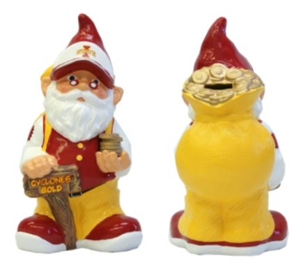 Iowa State Cyclones Garden Gnome Coin Bank