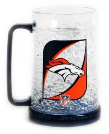 Denver Broncos Plastic Crystal Freezer Mugs - Set of 4