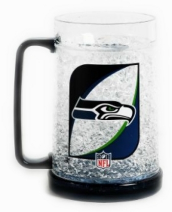Seattle Seahawks Plastic Crystal Freezer Mugs - Set of 4