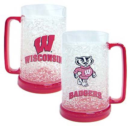 Wisconsin Badgers Plastic Crystal Freezer Mugs - Set of 4