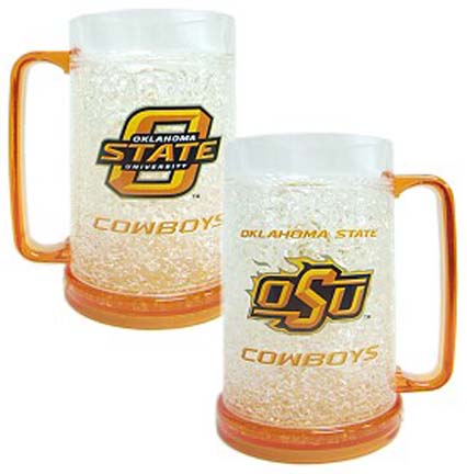 Oklahoma State Cowboys Plastic Crystal Freezer Mugs - Set of 4