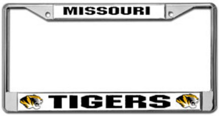 Missouri Tigers Chrome License Plate Frame - Set of 2