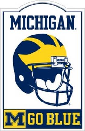Michigan Wolverines Nostalgic Metal Sign from Riddell