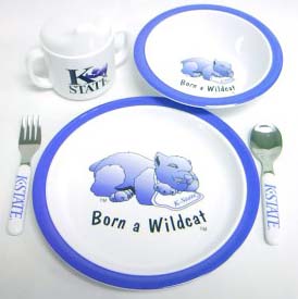 Kansas State Wildcats 5 Piece Child's Dinner Set