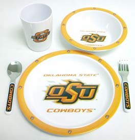 Oklahoma State Cowboys 5 Piece Child's Dinner Set