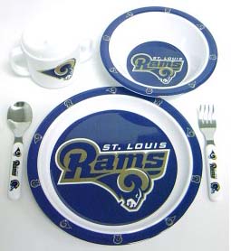 St. Louis Rams 5 Piece Child's Dinner Set