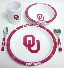 Oklahoma Sooners 5 Piece Child's Dinner Set
