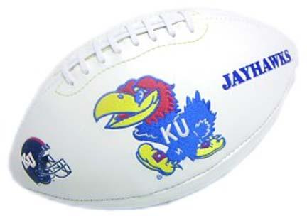 Kansas Jayhawks Embroidered Full Size Football from Fotoball