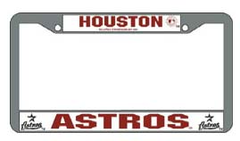 Houston Astros Chrome License Plate Frame - Set of 2