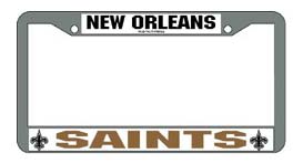 New Orleans Saints Chrome License Plate Frame - Set of 2
