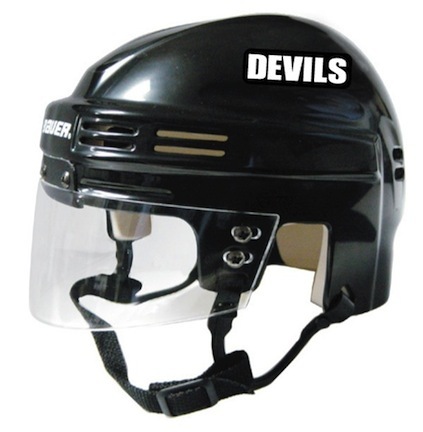 New Jersey Devils NHL Authentic Mini Hockey Helmet from Bauer (Black)