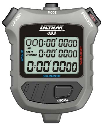 Ultrak 300 Lap Memory, 3 Line Display Stopwatch