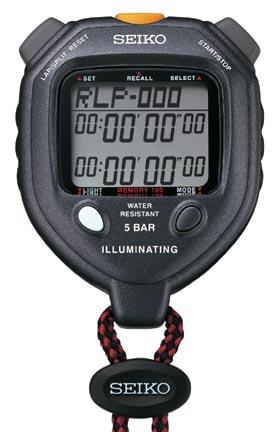 100 Lap Memory Seiko Stopwatch with Electro-Luminescent Back Light