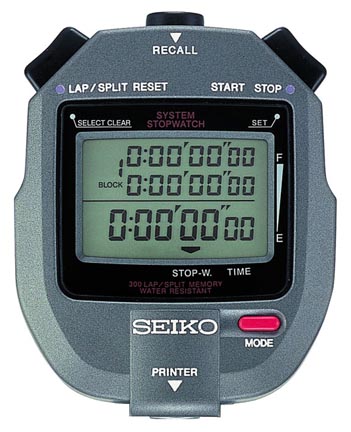 300 Lap Memory Seiko Stopwatch with Printer Port