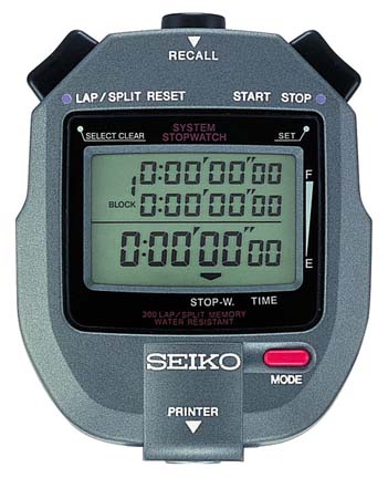 300 Lap Memory Stopwatch with Printer from Seiko