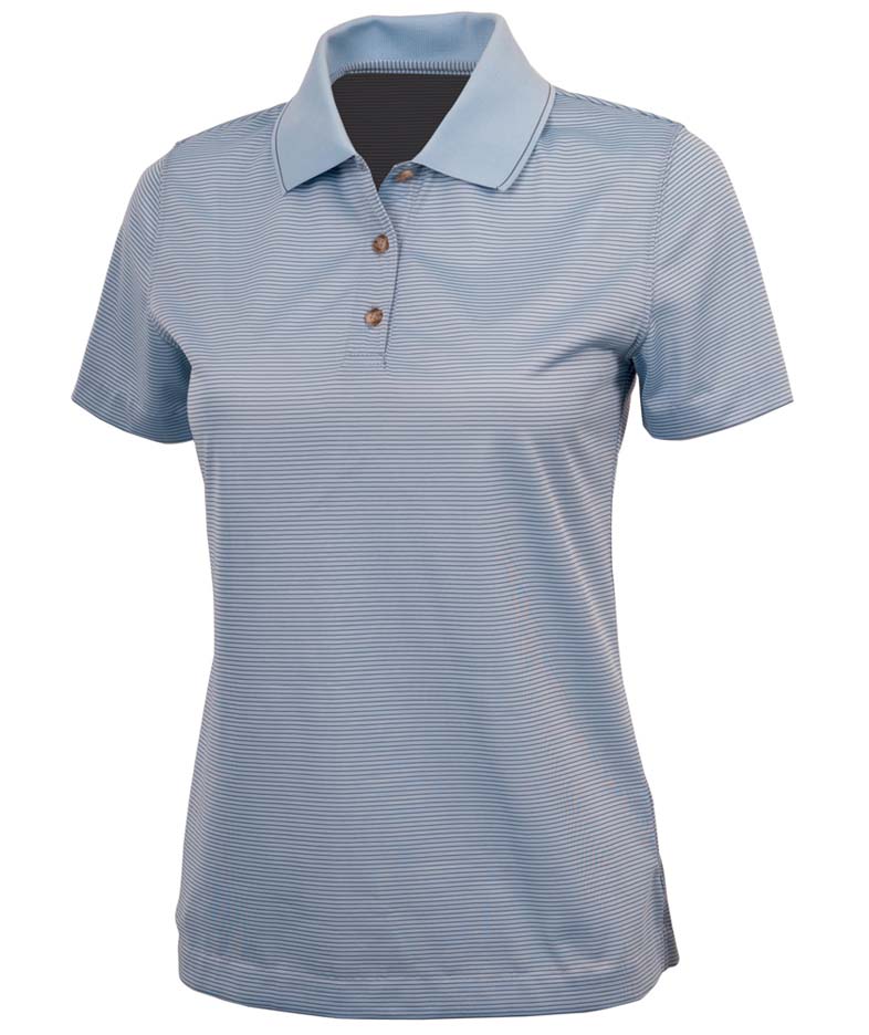 Women's Micro Stripe Polo Shirt from Charles River Apparel