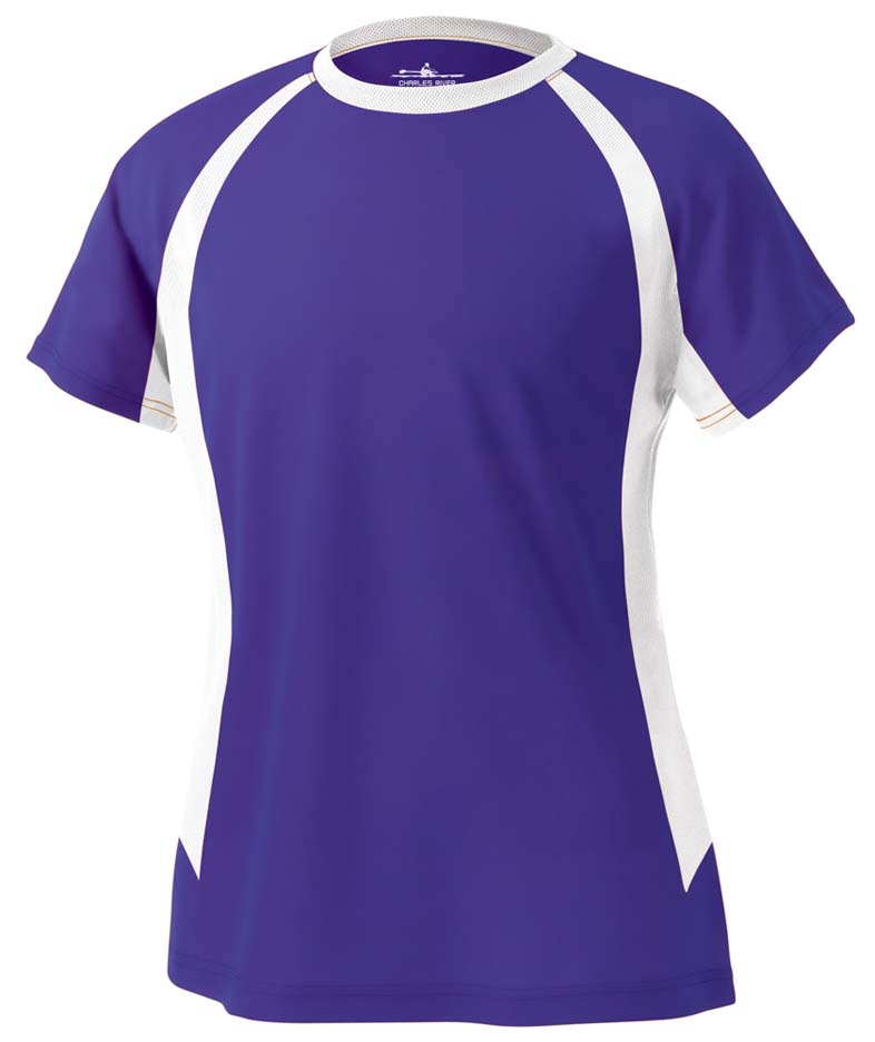Women's Color Blocked Wicking Tee Shirt from Charles River Apparel