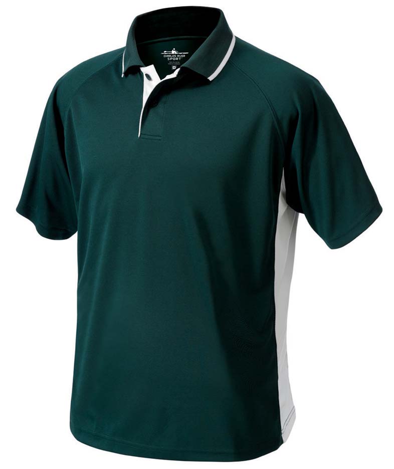 Men's Color Blocked Wicking Polo Shirt from Charles River Apparel